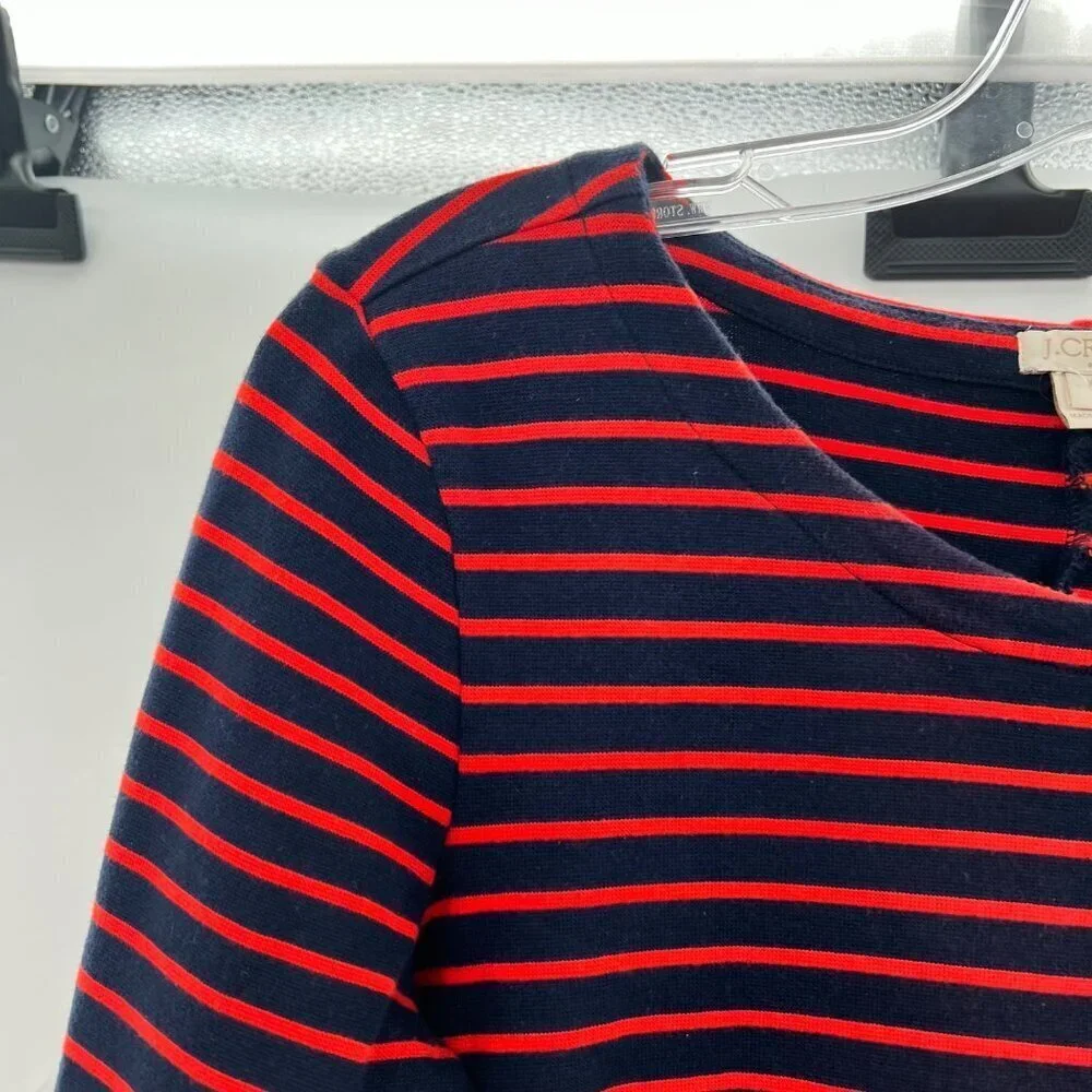 J.Crew Women's Striped Shift Dress Navy/Orange Size XS
